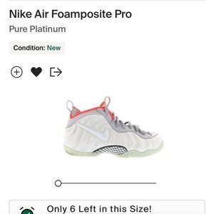 Pro Pure Platinum Foamposite